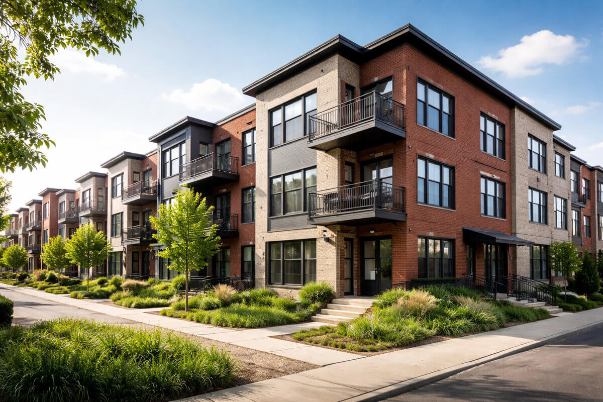 multifamily real estate investing property with multiple rental units in an urban market